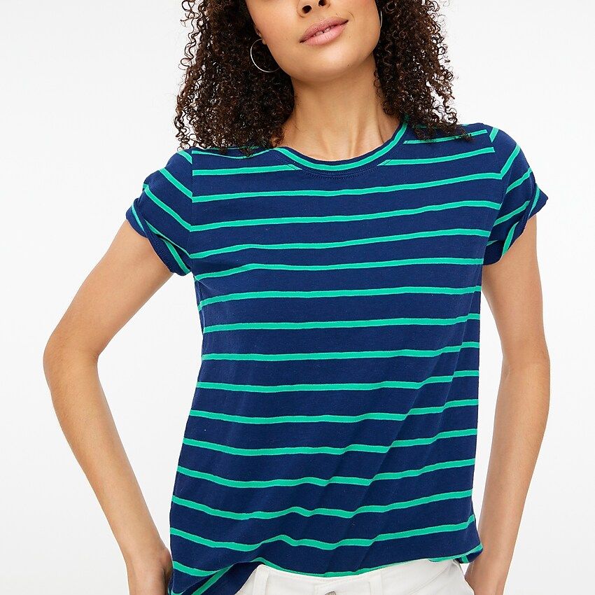 Striped girlfriend crewneck tee | J.Crew Factory