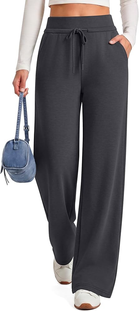 G4Free Smoofit Modal Soft Wide Leg Sweatpants Women Drawstring Elastic Waistband Casual Lounge Pa... | Amazon (US)
