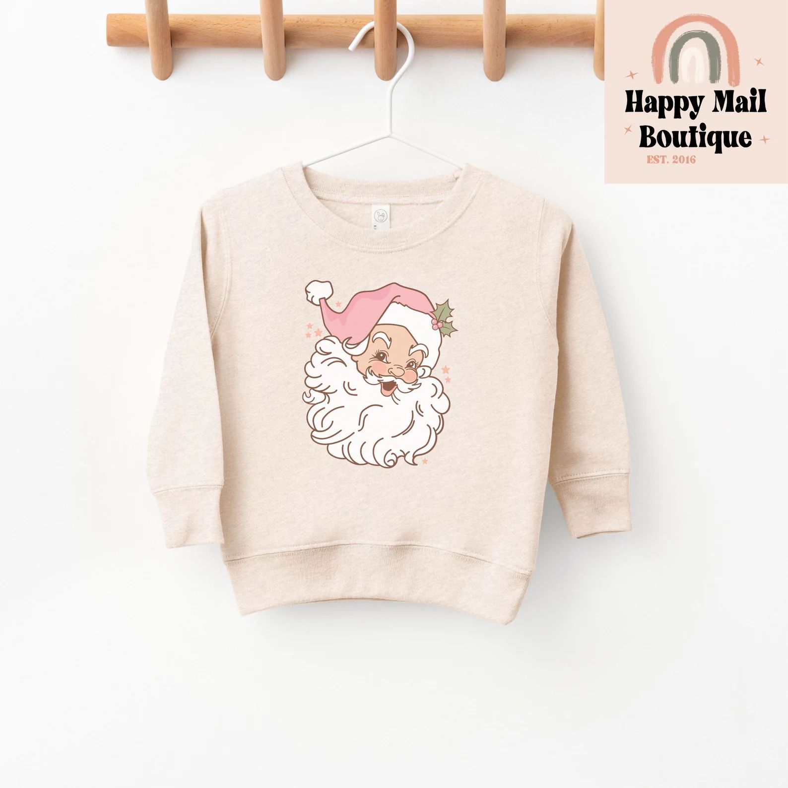 Toddler Sweatshirt Trendy Christmas Sweater Santa Sweater - Etsy | Etsy (US)