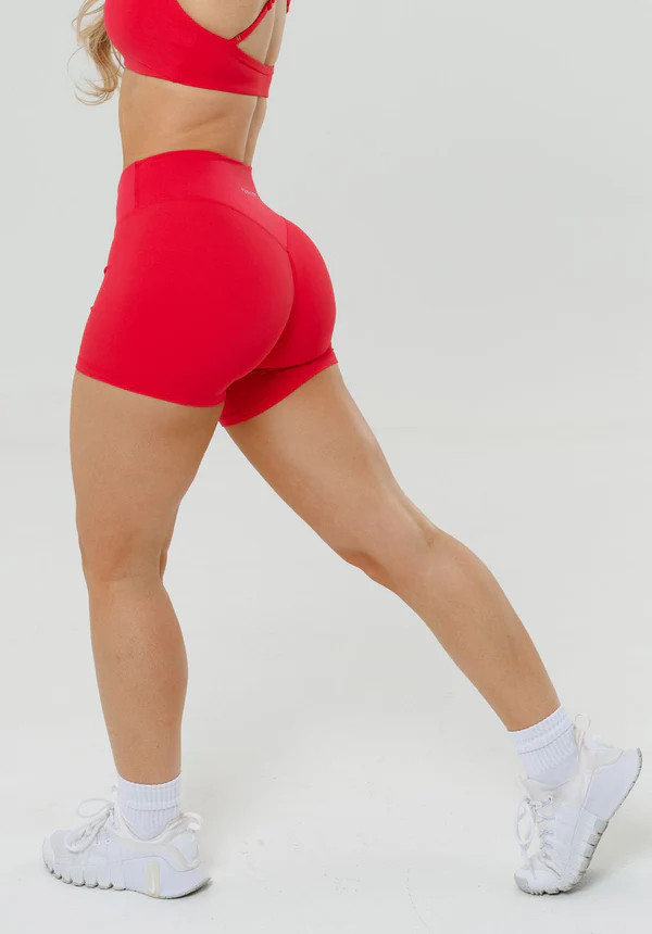 RecStretch™ Original Mid-Rise Sculptseam® Plus Short 4” Fruit Punch | Paragon Fitwear