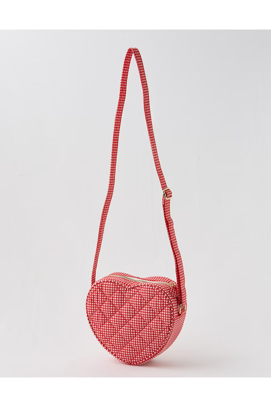 Aerie Quilted Heart Crossbody Bag Women's Bright Red One Size | American Eagle Outfitters (US & CA)