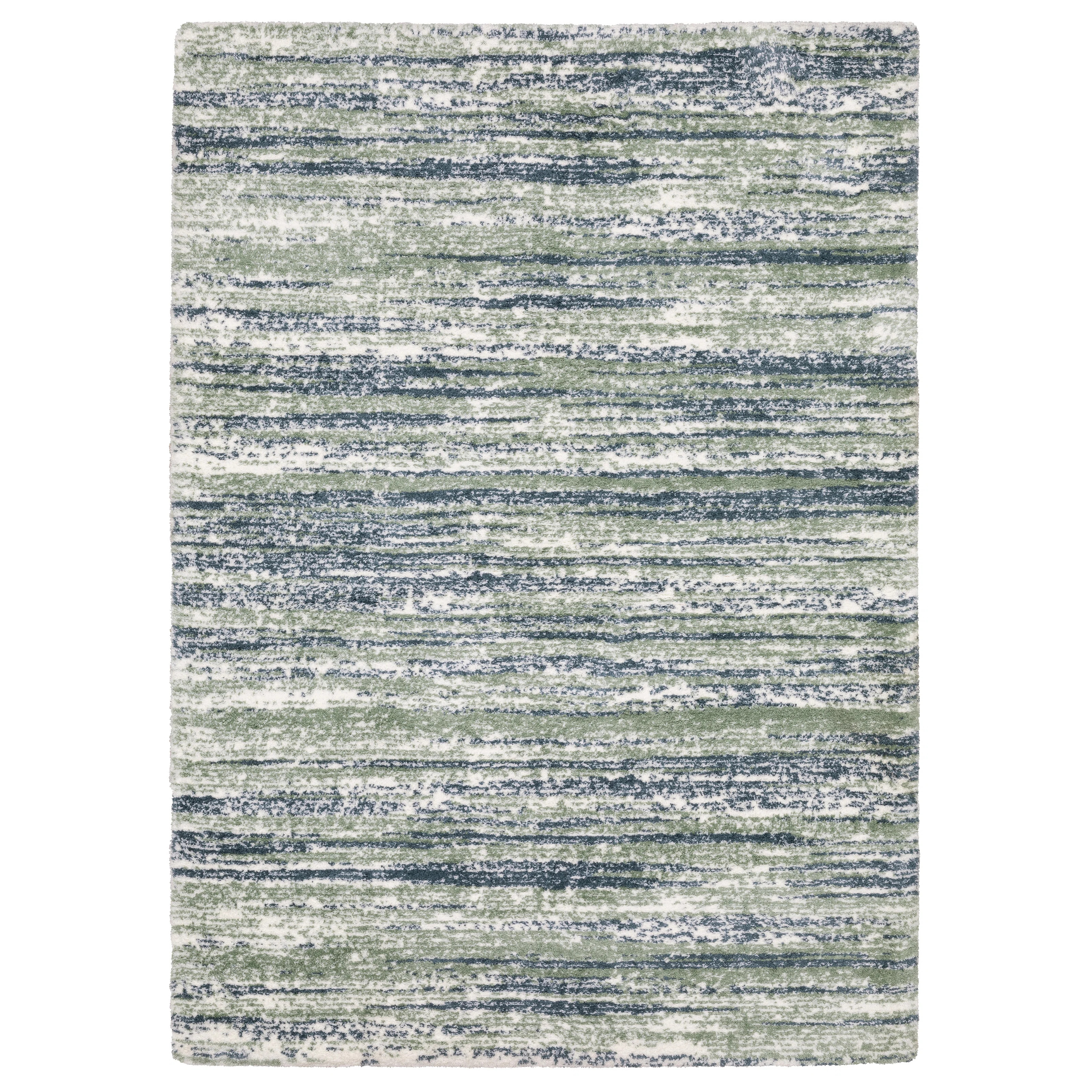 Delfine Distressed Stripe Blue/ Green Area Rug | Wayfair North America