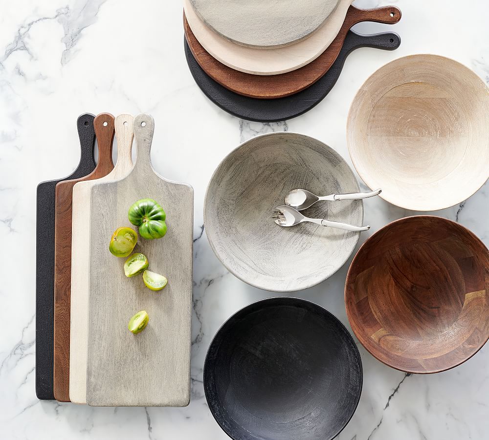 Chateau Acacia Wood Serveware Collection | Pottery Barn (US)