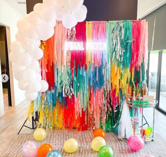 Custom Fringe Backdrop, Anthropologie Party, Anthro Inspired Party, Layered Fringe Backdrop, Mode... | Etsy (US)