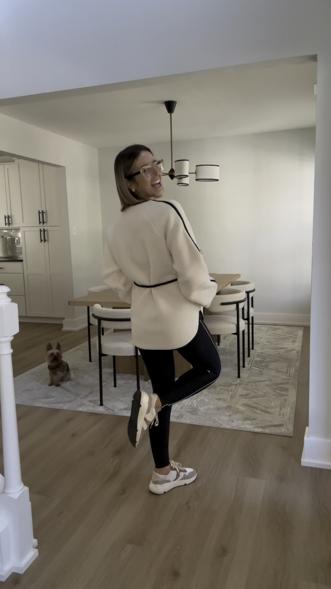 Abercrombie YPB neoWARM liner jacket - hidden buttons all the way up. So soft and cozy size small tts

Alo Airlift High-Waist Suit Up Legging xs tts

Tweed sneakers - linked similar 

Sweater, chunky sweater, activewear, Abercrombie YPB, jacket, coat, lounge outfit 

#LTKActive #LTKVideo #LTKStyleTip