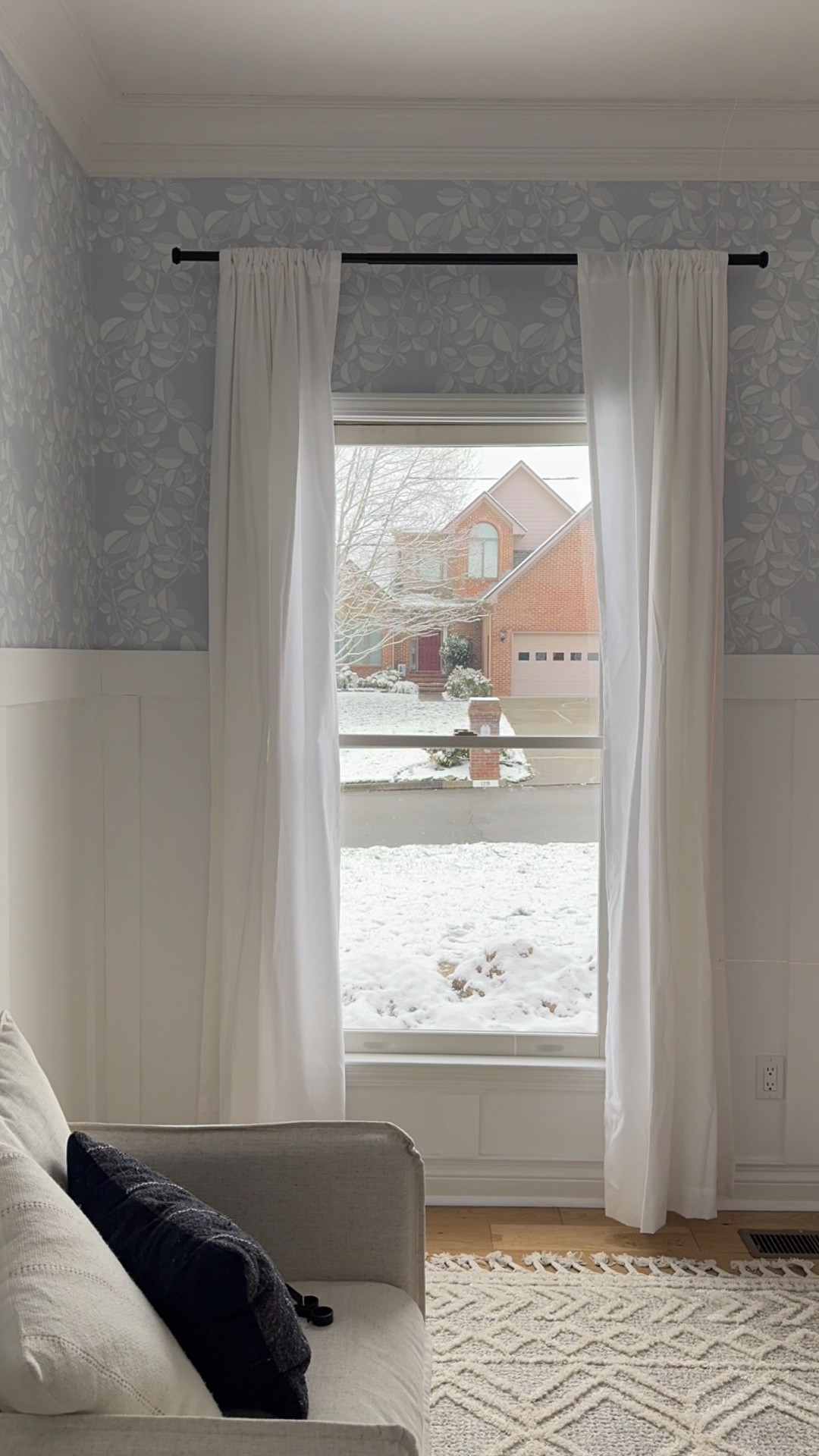 Curtains, curtain rod, wallpaper, and rug linked! Also my drill and laser level 🙌

My curtains are 54” x 95"

#LTKWatchNow #LTKHome