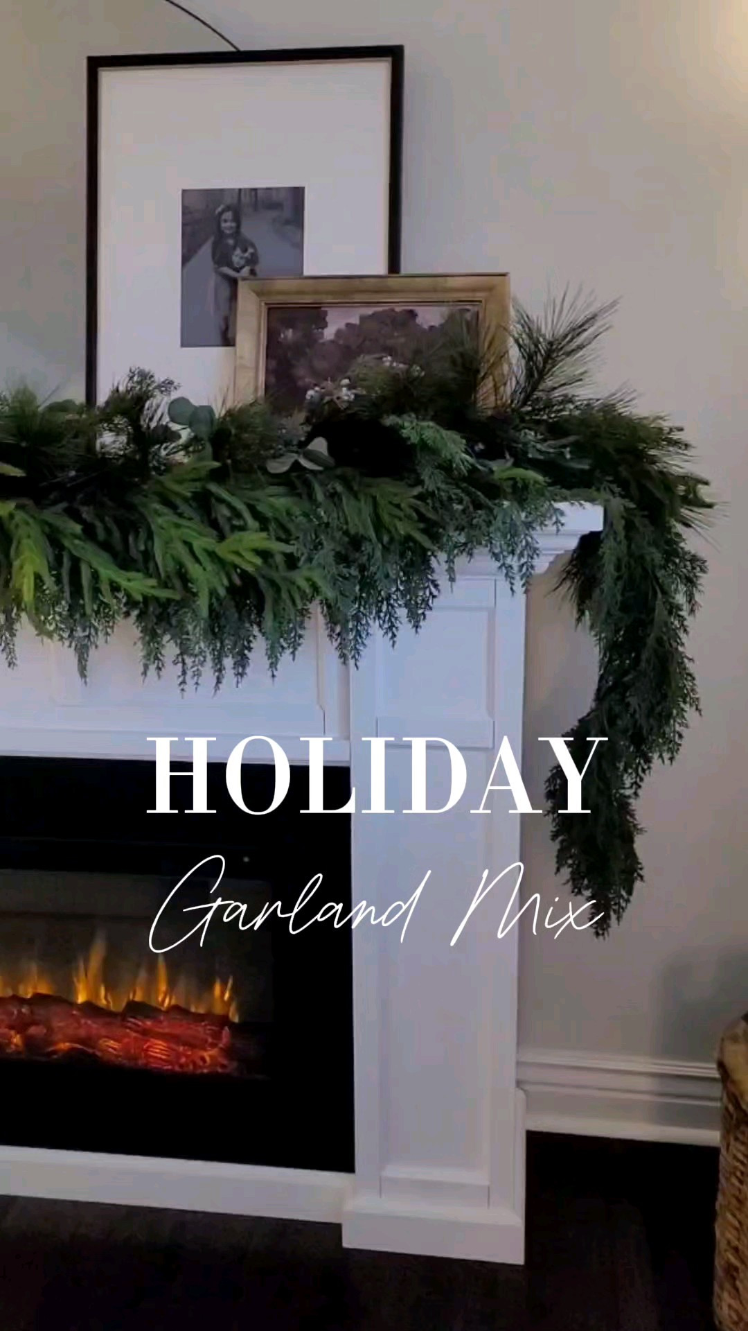 Holiday fireplace garland mix - electric fireplace, mantle mirror, fireplace styling, half moon mirror, Ralph Lauren Christmas, Amazon home

#LTKHoliday #LTKHome