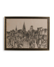 40x30 Sketch City Line Framed Wall Art | Marshalls