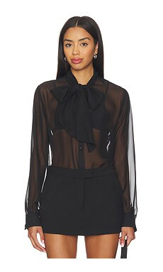MORE TO COME Cinrella Sheer Top in Black from Revolve.com | Revolve Clothing (Global)
