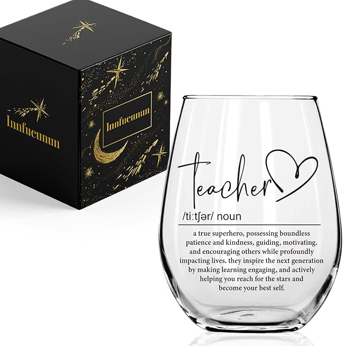 Teacher Definition Wine Glass Gifts Teacher Appreciation Gifts, Thank You Teacher, Teachers' Day ... | Amazon (US)