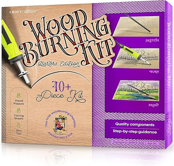 Craft Culture Beginners Wood Burning Kit for Kids, Teenage Boys & Girls - Christmas Gifts for Boy... | Amazon (US)