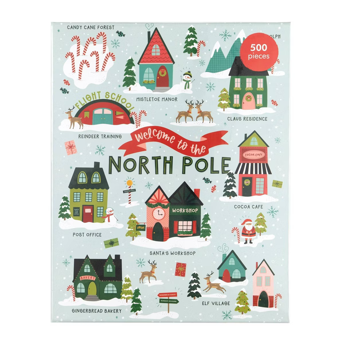 Welcome to the North Pole Puzzle - 500pc: Pippi Post Holiday Jigsaw for Shapes & Colors Enthusias... | Target