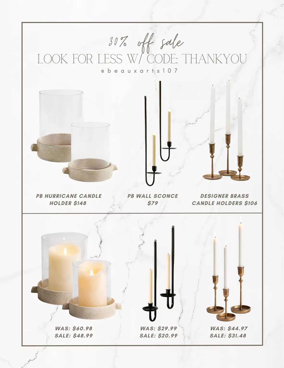 PB Pillar Candle - Pottery Barn Australia