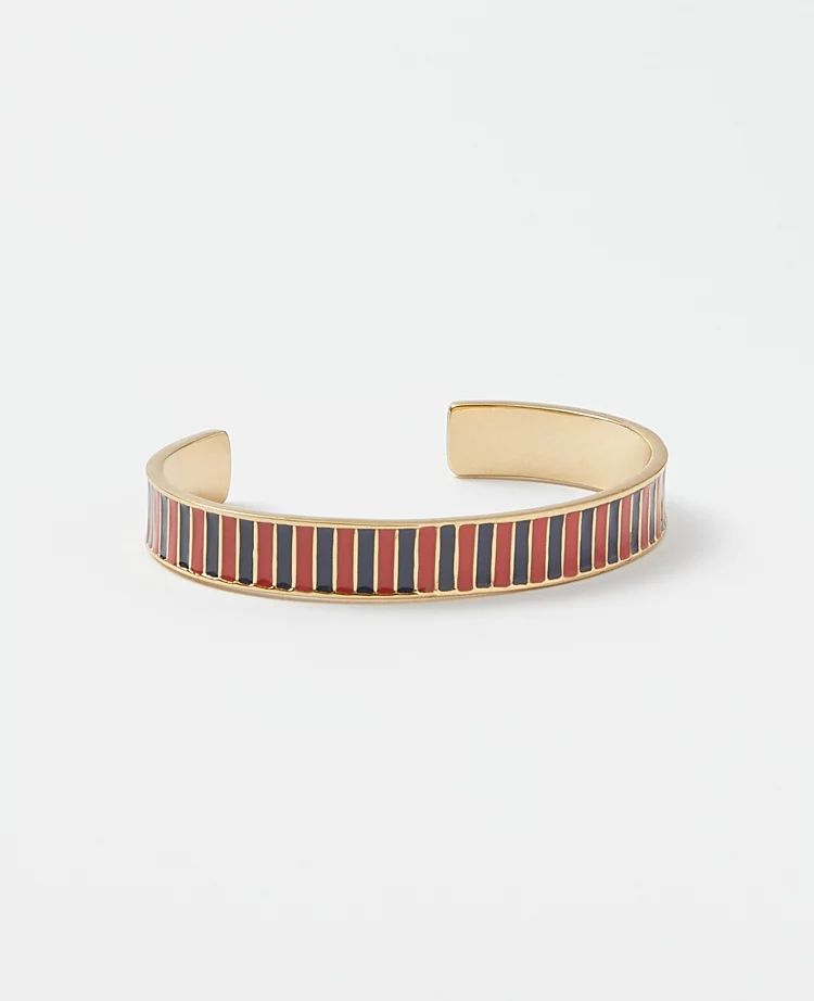 Striped Enamel Bangle Bracelet | Ann Taylor (US)