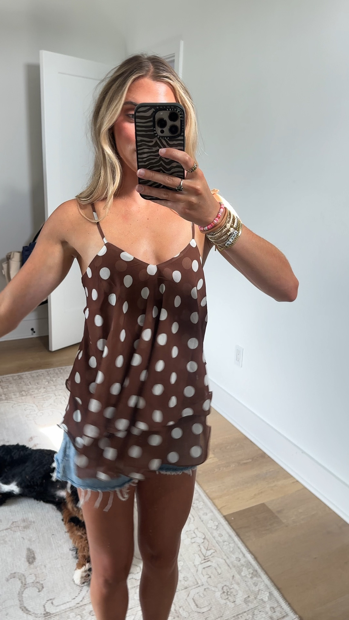 Amazon size small Women Polka Dot Camisole Top Ruffled Babydoll Spaghetti Strap Tank Blouses

#LTKootd #LTKSaleAlert #LTKSeasonal