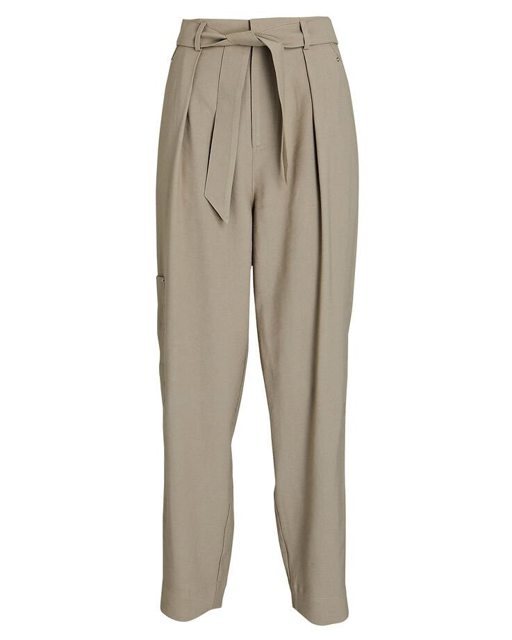 Harmony Belted Twill Tapered Pants | INTERMIX