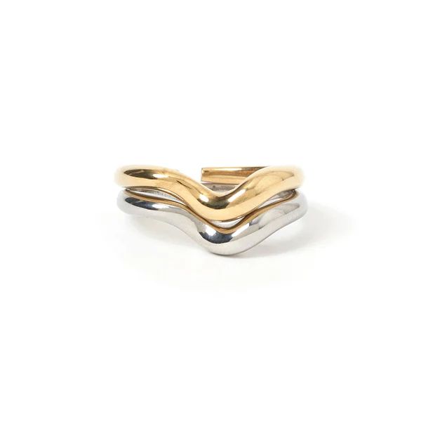 Simi Two Tone Ring | Arms Of Eve