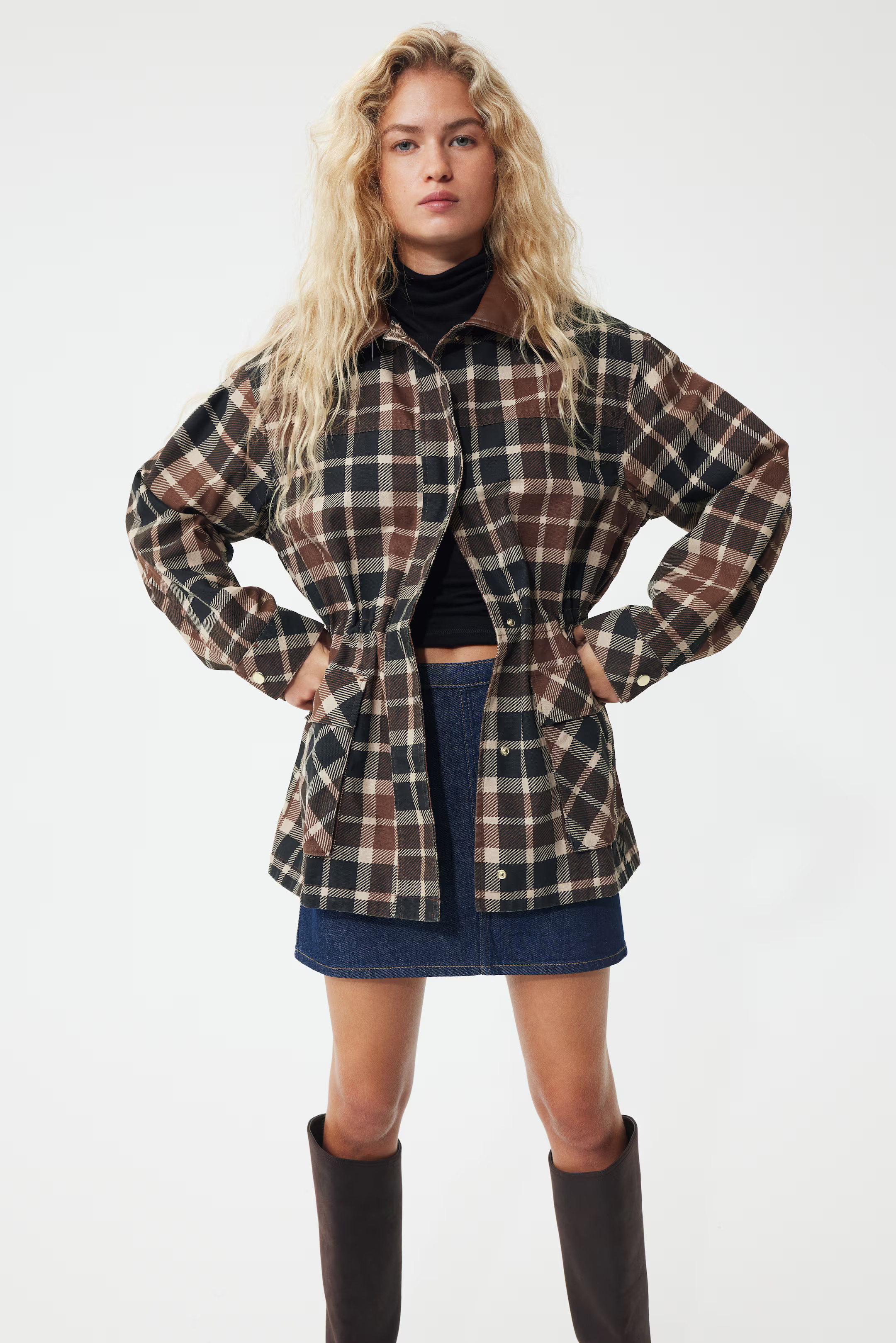 Coated-collar twill jacket | H&M (UK, MY, IN, SG, PH, TW, HK)