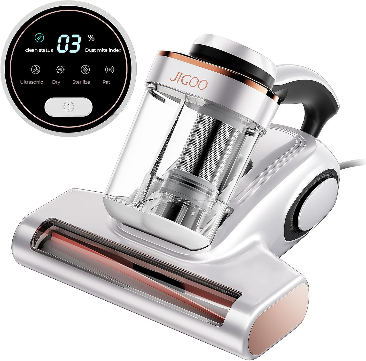 JIGOO Bed Vacuum Cleaner with Dust Sensor, Mattress Vacuum Cleaner with UV & Ultrasonic and High ... | Amazon (US)