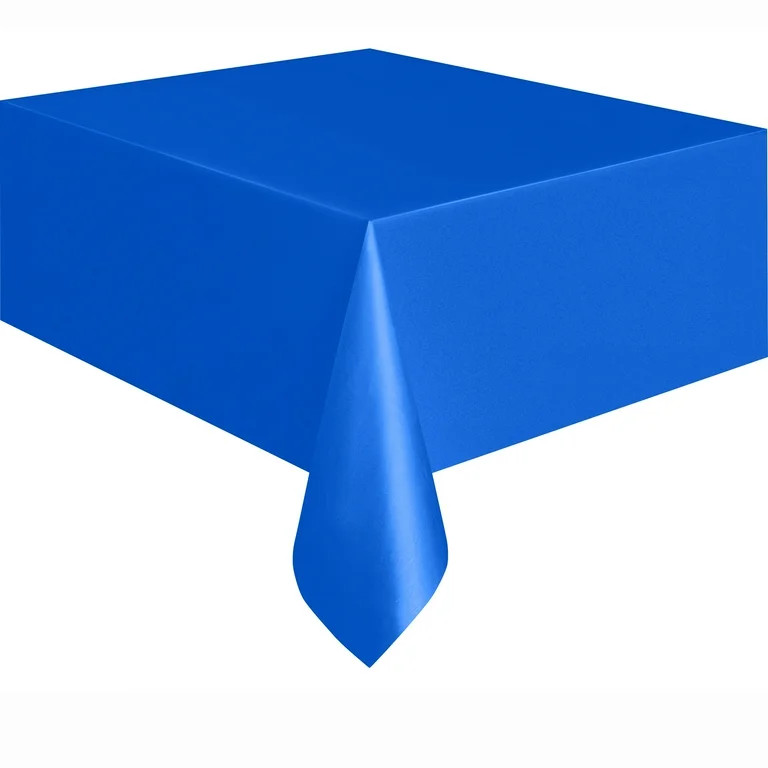 Rectangular 54" x 108" Electric Blue Plastic Table Covers, 3 Count, by Way To Celebrate | Walmart (US)