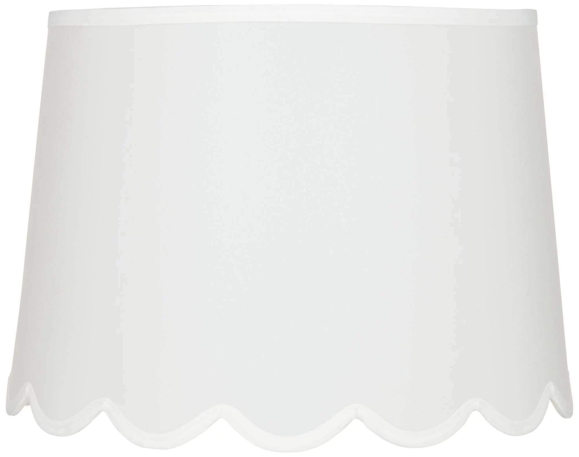 Springcrest White Scallop Bottom Empire Lamp Shade 13x15x11 (Spider) | Walmart (US)