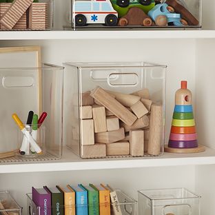 Linus Cube Bins with Handles | The Container Store