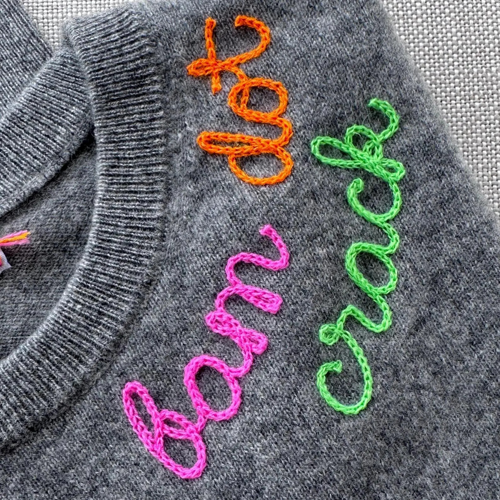 Bam Dot Crack Mahj Embroidered CASHMERE Personalized Sweater, Mahjong Player Lover Gift, Gift for... | Etsy (Global)
