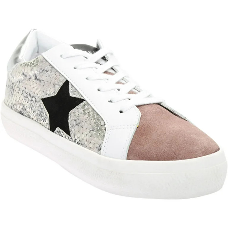 Women's Steve Madden Starling Perforated Sneaker Blush Multi Snake Synthetic 6.5 M | Walmart (US)