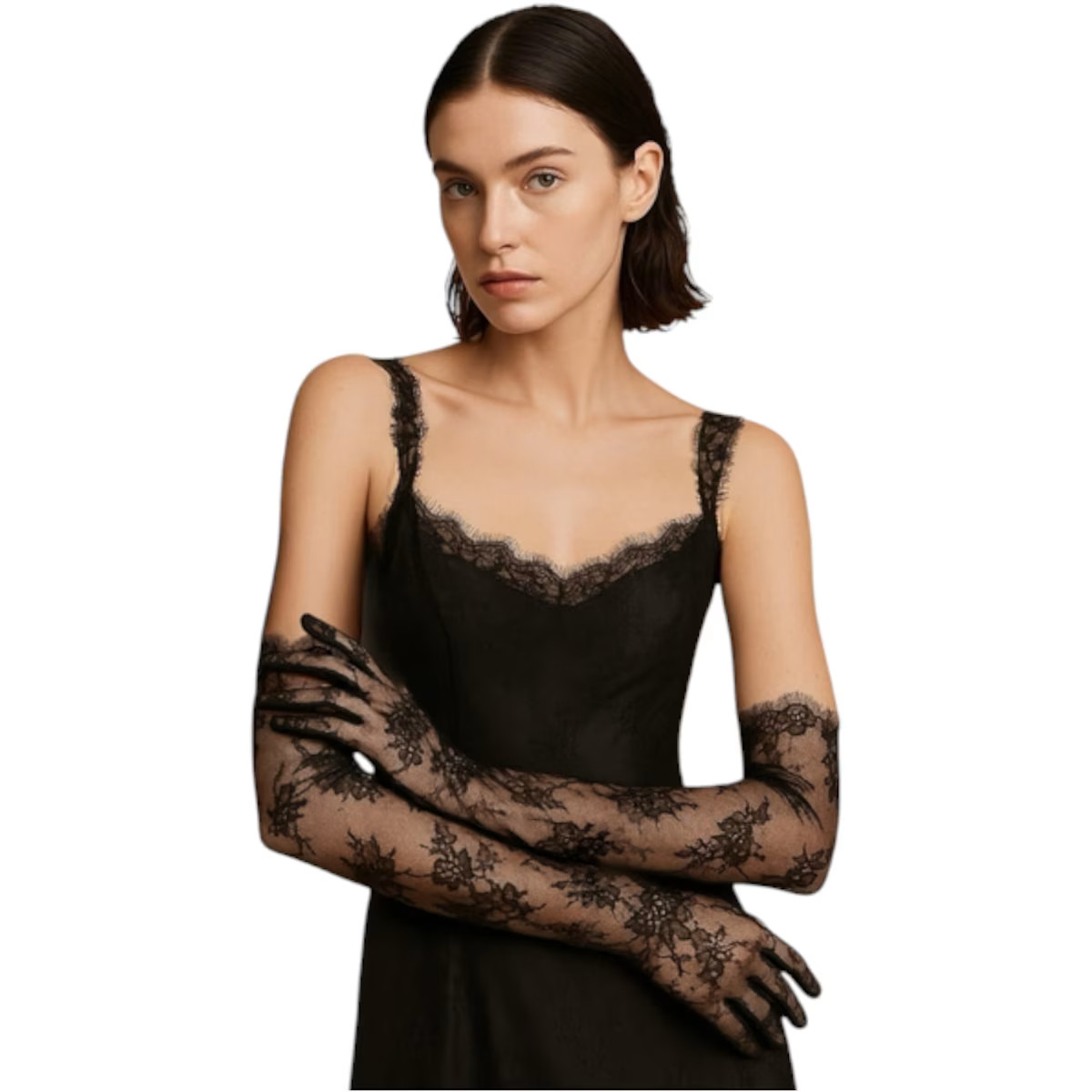 Chantilly Lace Gloves Black | Wolf & Badger
