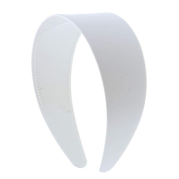 Motique Accessories White 2 Inch Hard Plastic Headband with Teeth Women and Girls wide Hair band | Amazon (US)