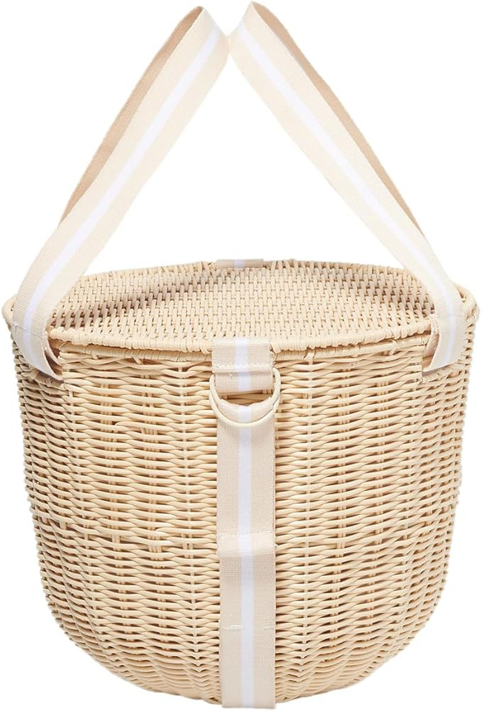 Sunnylife Round Picnic Cooler Basket | Le Weekend Natural | Amazon (US)