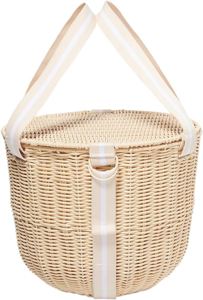 Sunnylife Round Picnic Cooler Basket | Le Weekend Natural | Amazon (US)