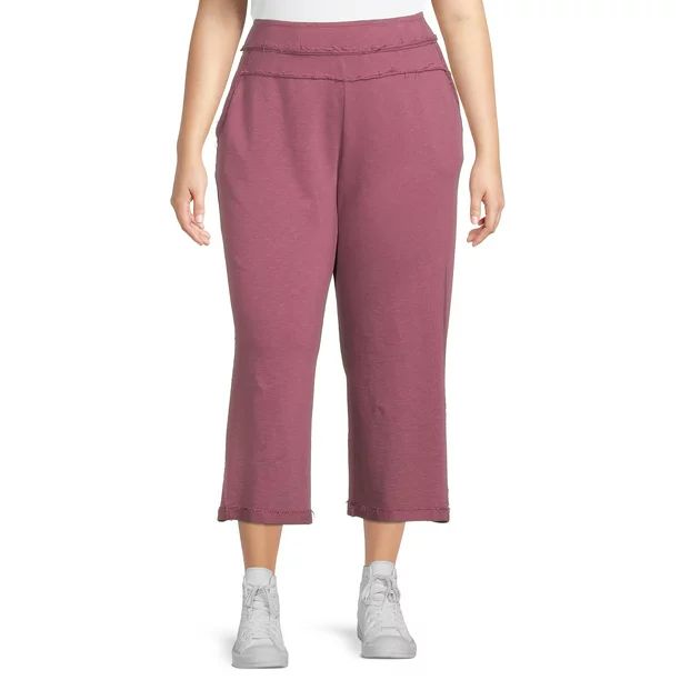 Terra & Sky Women's Plus Size Wide Leg Lounge Pants | Walmart (US)