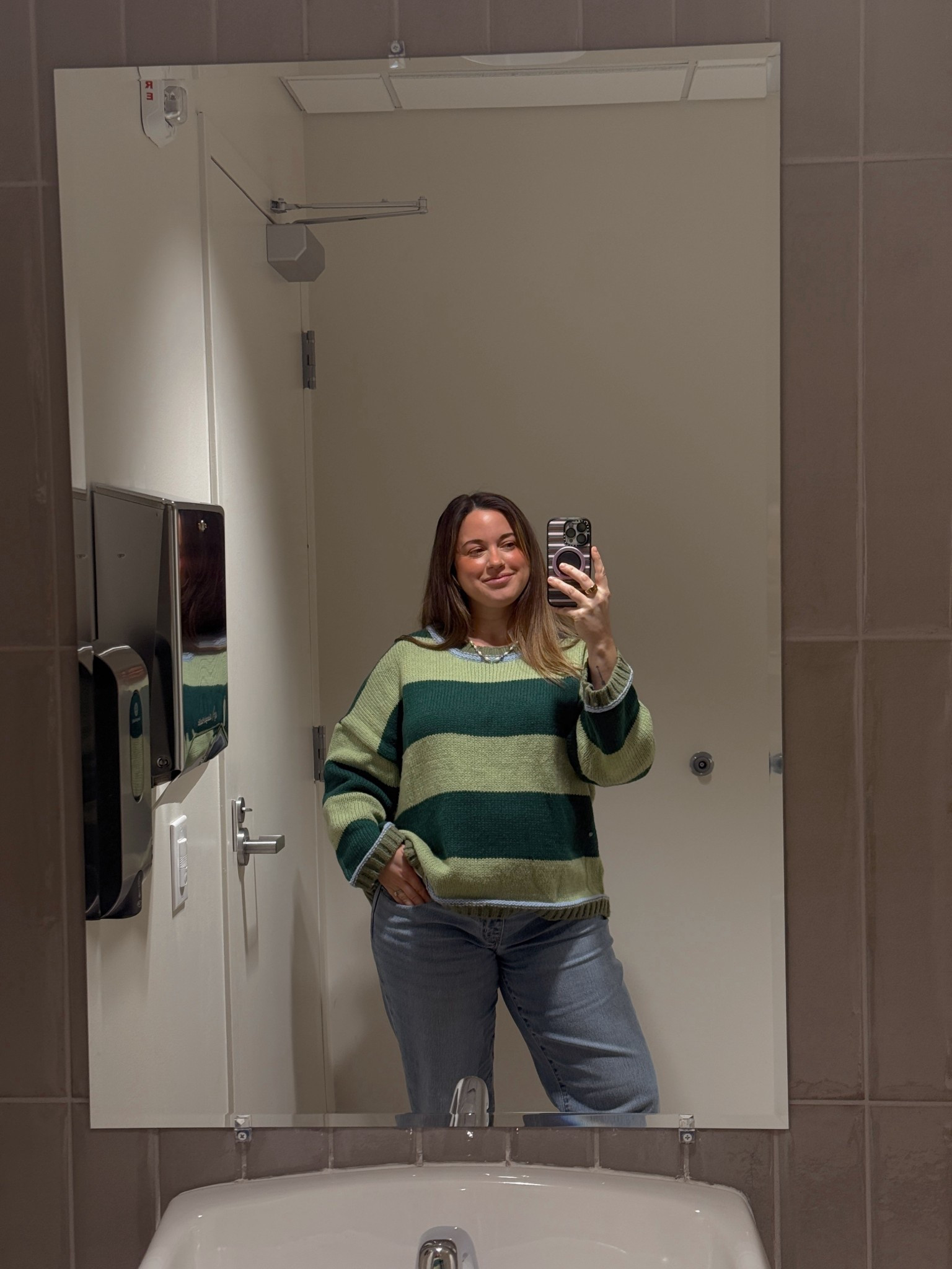 Work ootd - finally found a pair of maternity jeans that are comfy!!! Old navy for the win, sized up 1 size, have have a decent amount of stretch too! Sweater is a large, already oversized. 

#LTKootd #LTKSeasonal #LTKSaleAlert