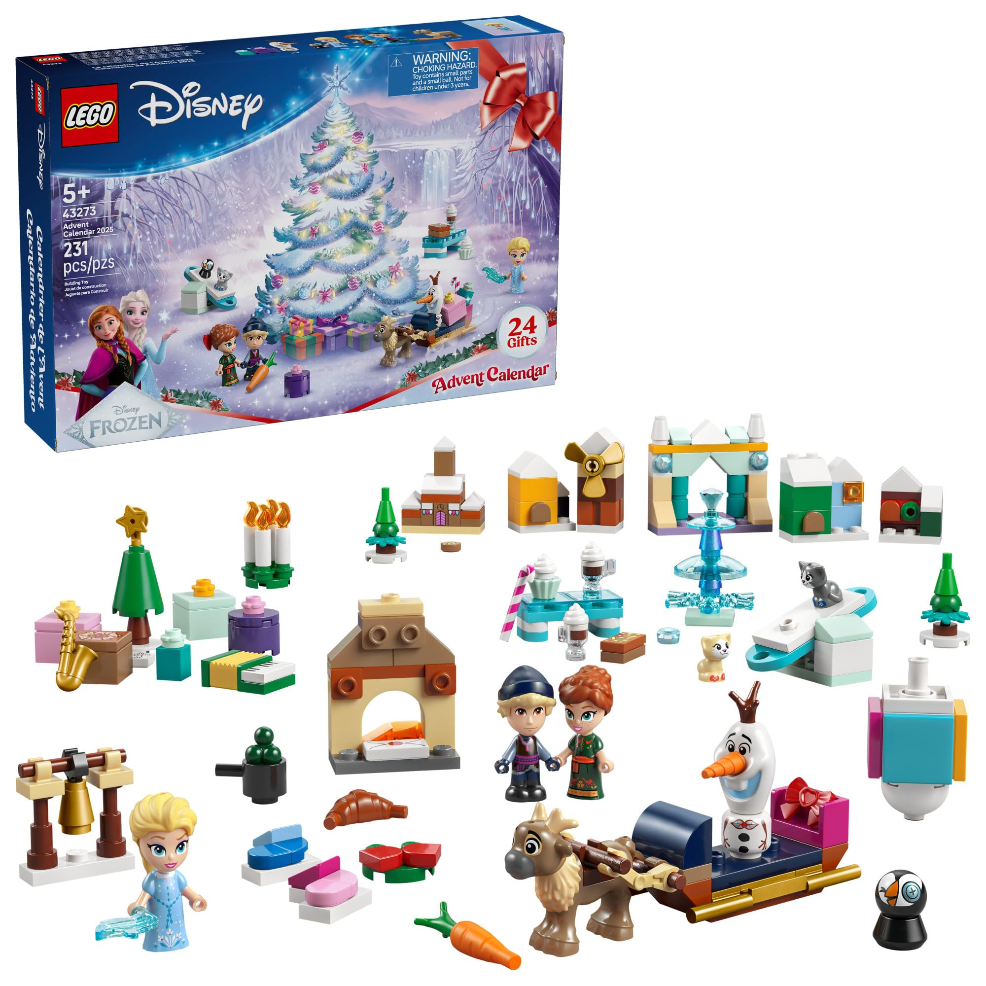 LEGO Disney Frozen Advent Calendar 2025 Kids Toy - Holiday Countdown Playset for Boys & Girls, Ag... | Amazon (US)