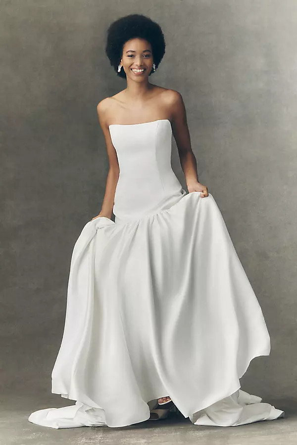 Jenny by Jenny Yoo Sienna Strapless Drop-Waist Wedding Gown | Anthropologie (US)