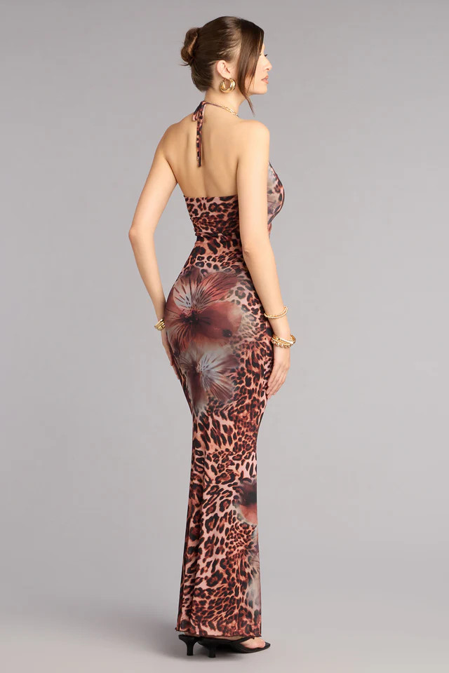 Wildly Fierce Leopard Floral Maxi Dress | Windsor Stores