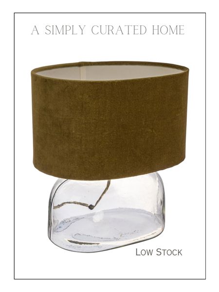 Modern table lamp, glass base with velvet lamp shade. Amazon favorites 

#LTKfindsunder100 #LTKhome #LTKstyletip