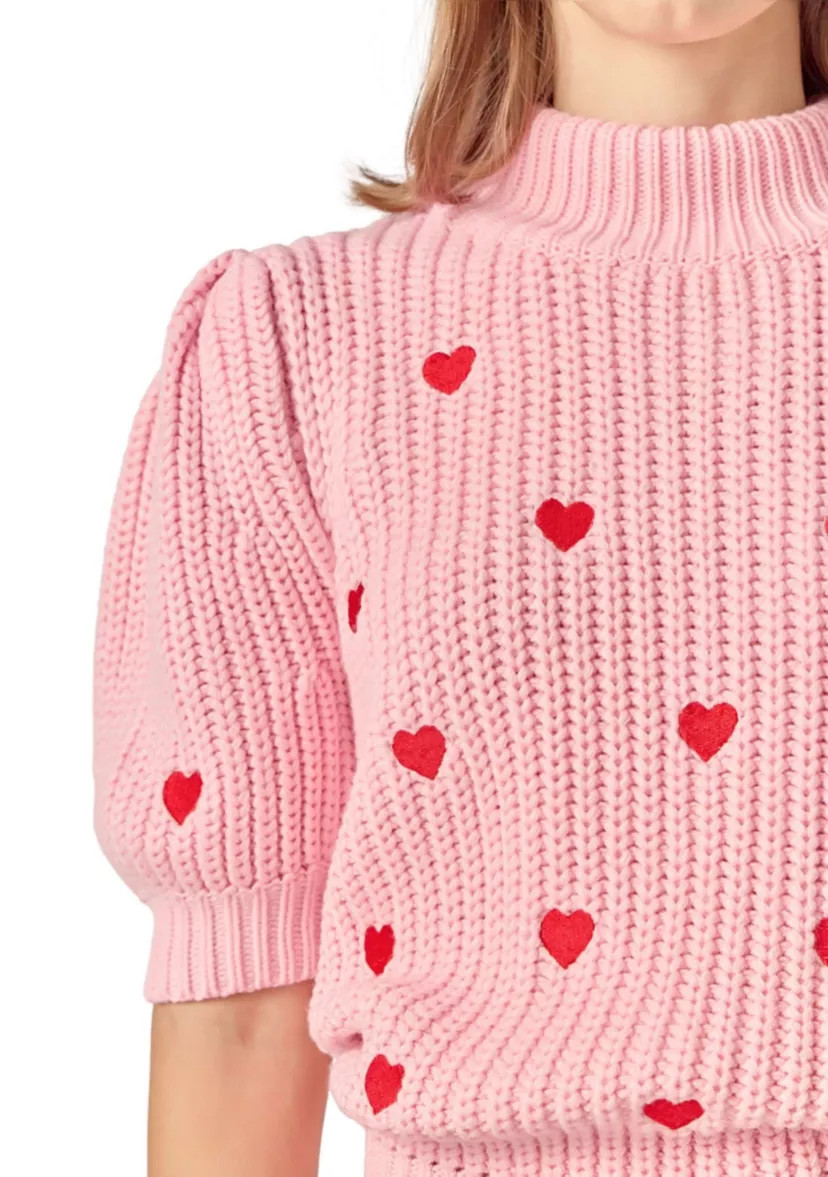 Heart Shape Embroidery Sweater | Belk