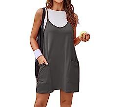 Women's Athletic Dress 2 Pieces Summer Wide Mini Dress with Built in Cami & Shorts Casual Tennis ... | Amazon (US)