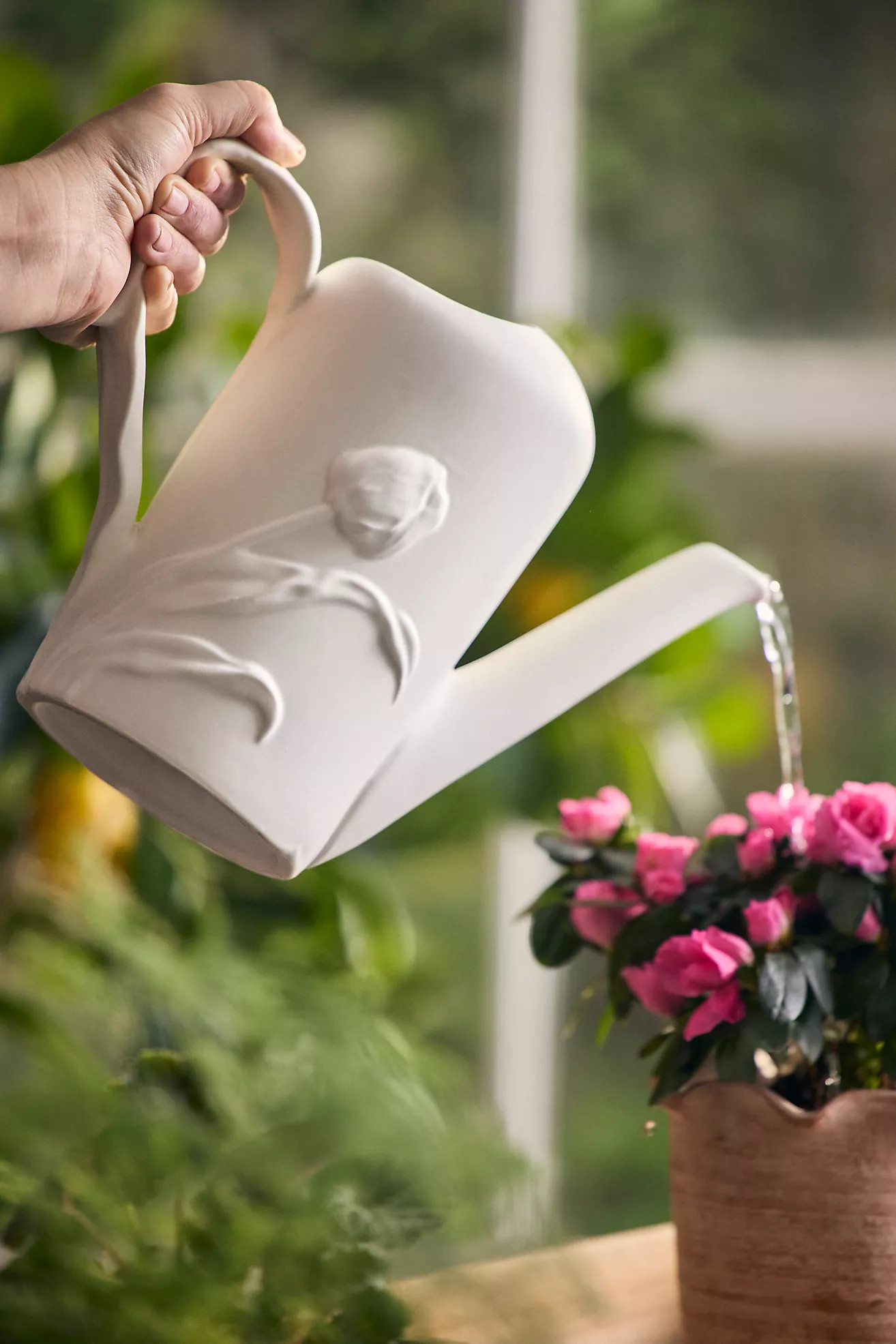 Ceramic Tulip Watering Can | Terrain