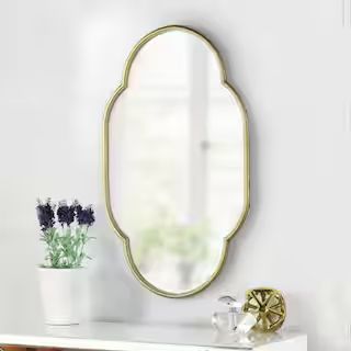 StyleWell Medium Ornate Gold Classic Accent Mirror (37 in. H x 21 in. W) DW26004HD - The Home Dep... | The Home Depot