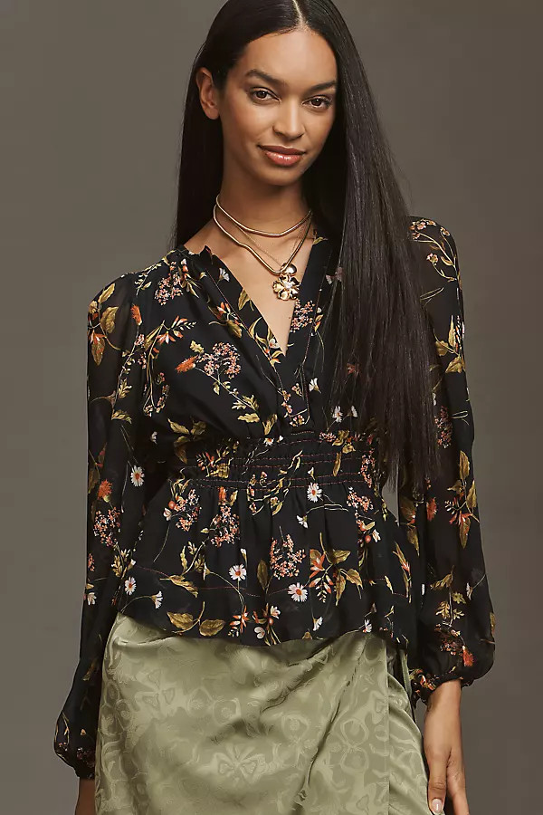 The Somerset Long-Sleeve Blouse | Anthropologie (US)