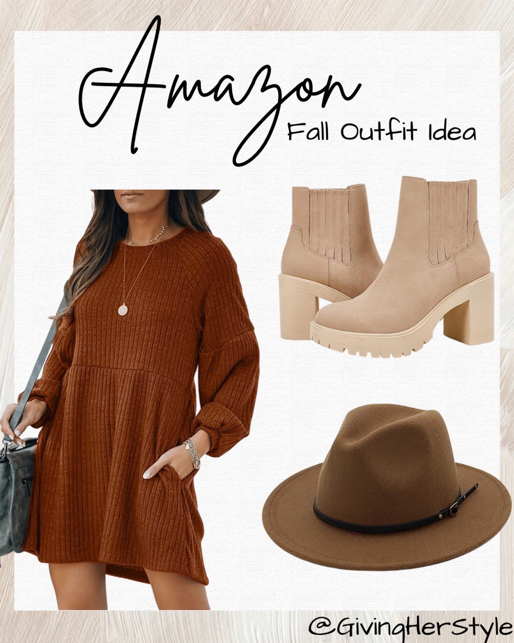 Fall outfit idea from Amazon! 

Amazon. Thanksgiving outfit  Amazon finds. Amazon outfits. Amazon fashion. Amazon deals. Amazon prime. Amazon prime fashion. Fall. Fall outfit. Fall fashion. Fall style. Fall outfit ideas. Outfit of the day. Fall outfit of the day. Fall OOTD. Booties. Boots. Fall boots. Short boots. Ankle boots. Amazon boots. Brown boots. Heeled boots. Wedge boots. Hat. Womens hat. Dress. Dresses. Wedding guest. Fall dress. Fall dresses. Fall wedding guest. Wedding guest dress. Fall wedding guest dresses. Date night. Fall date night. Church outfit. Pumpkin patch outfit. Date night outfit. Family photos. 
#amazon #amazonprime #amazonfashion #falloutfit #fallfashion 
#LTKwedding #LTKunder100 

#LTKshoecrush #LTKHoliday #LTKSeasonal