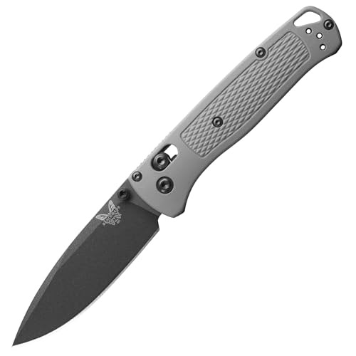 Benchmade Bugout 535 folding knife with blue Grivory handle