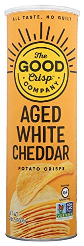 The Good Crisp Company, Aged White Cheddar Flavor Potato Crips, 5.6 Oz (Pack of 8) | Amazon (US)