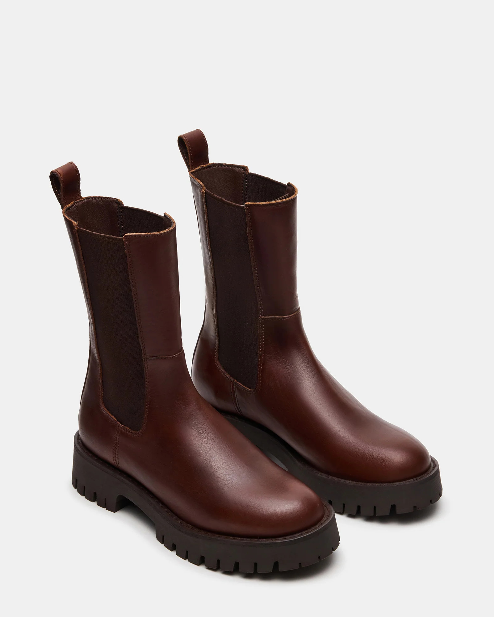 LOWA Brown Leather Lug Chelsea Platform Women's Ankle Boot | Steve Madden (US)