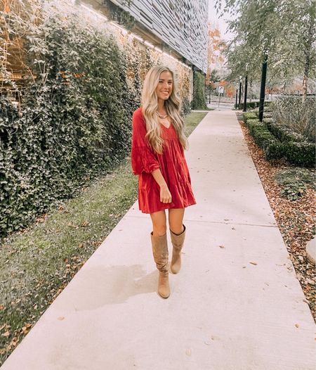Nothing better than a babydoll dress and some boots🫶🏽 #target #fallvibes

#LTKSeasonal #LTKstyletip #LTKunder50