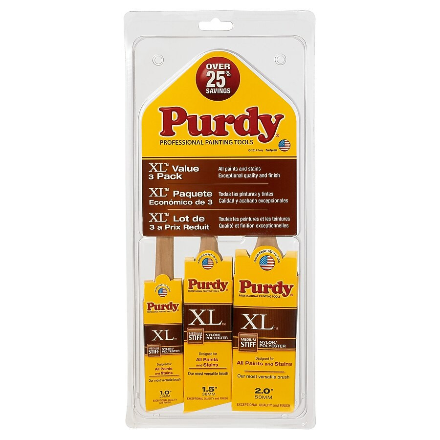 Purdy 3-Pack Xl Multiple Sizes Nylon- Polyester Blend Angle Paint Brush (General Purpose Brush) | Lowe's