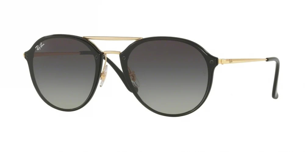 Ray-Ban Blaze Doublebridge 4292N Sunglasses 601/11 - Black - Grey Gradient Dark Grey Unisex Square | Designer Optics